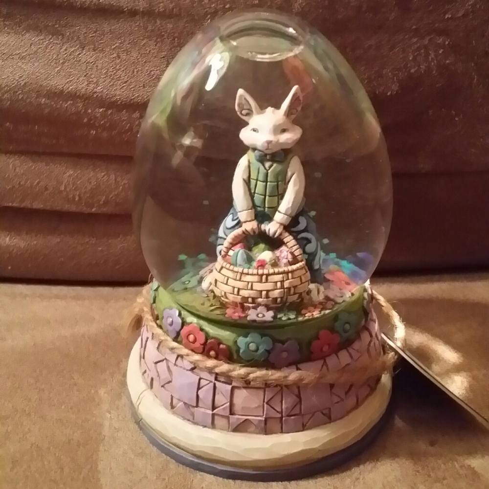 2008 Jim Shore Easter Egg Rabbit Globe